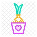 Onion Growing Pot Food Fresh Icône