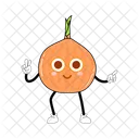 Onion Mascot Vegetable Character Illustration Art Icon