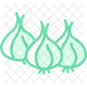 Onion Garlic Rows Icon