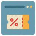 Online Social Coupon Icon