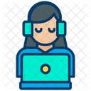 Online Support Call Center Customer Support Icon