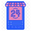 온라인 24시간 쇼핑  아이콘