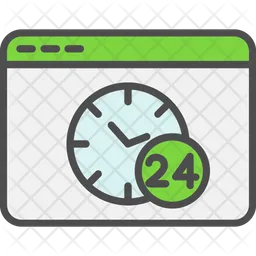 Online 24 Hourse  Icon