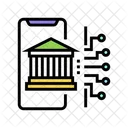 Online Bank Color Icon