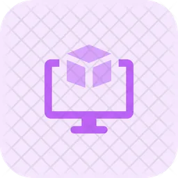 Online 3 D Cube  Icon