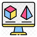 Online 3 D Shapes Online 3 D Models Online Shapes Icon