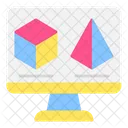 Online 3 D Shapes Online 3 D Models Online Shapes Icon