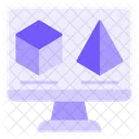Online 3 D Shapes Online 3 D Models Online Shapes Icon
