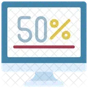 Online 50 Percentage Discount Icon