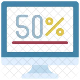 Online 50 Percentage Discount  Icon