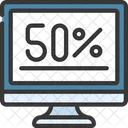 Online 50 Percentage Discount Icon