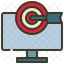 Online Computer Dartboard Icon