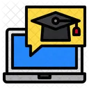 Absolvent Laptop Online Icon