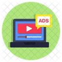 Online Ad Ad Video Advertising Video Icon