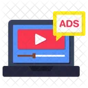 Online Ad Ad Video Advertising Video Icon