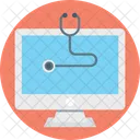 Online Aid Medical Stethoscope Icon