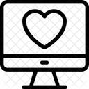 Monitor Coracao Dia Dos Namorados Ícone