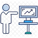 Statistik Diagrammanalyse Online Geschaftsanalyse Icon