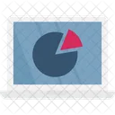 Laptop Analyse Kreisdiagramm Symbol