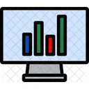 Online Analyse Online Diagramm Monitor Symbol