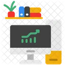 Online Analyse Online Diagramm Computer Icon