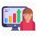 Online Analytik Online Analyse Datenanalyst Symbol