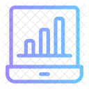 Online Analysediagramm Online Analysediagramm Laptop Symbol