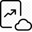 Liniendiagramm Papier Wolke Symbol