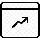 Browser Liniendiagramm Nach Oben Symbol