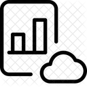 Balkendiagramm Papier Wolke Symbol