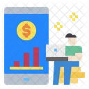 Smartphone Graph Money Icon