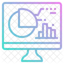 Online Analysis Online Graph Computer Icon