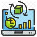 Online Analysis Graph Report Icon