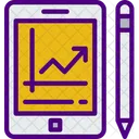 Online Analysis Online Analytic Growth Graph Icon