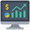 Online Analysis Online Analytics Financial Growth Icon