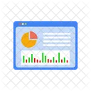 Online Analysis Graph Analytics Icon