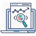 Online Analytics Barchart Report Growth Analysis Icon