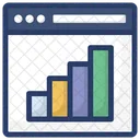 Online Analytics Trend Analysis Graphical Analysis Icon