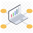 Online Analytics Online Statistics Data Analytics Icon