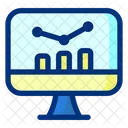 Online Analytics Graph Analytics Business Analytics Icon