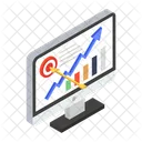 Online Analytics Growth Chart Statistical Analysis Icon