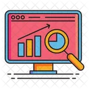 Online Analytics Search Analytics Online Graph Icon
