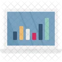 Stats Graph Laptop Icon