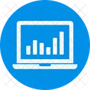 Stats Graph Laptop Icon