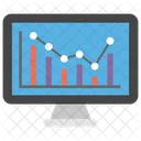 Online Analytics Financial Graph Graph Analysis Icon