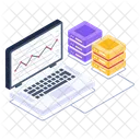 Data Display Online Analytics Server Storage Icon