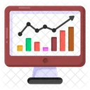 Online Analytics Online Statistics Online Infographic アイコン