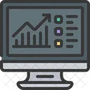 Online Analytics Chart Computer Data Icon