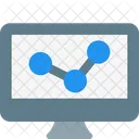 Online Analytics Online Growth Data Analytics Icon