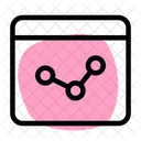 Online Analytics Online Growth Data Analytics Icon